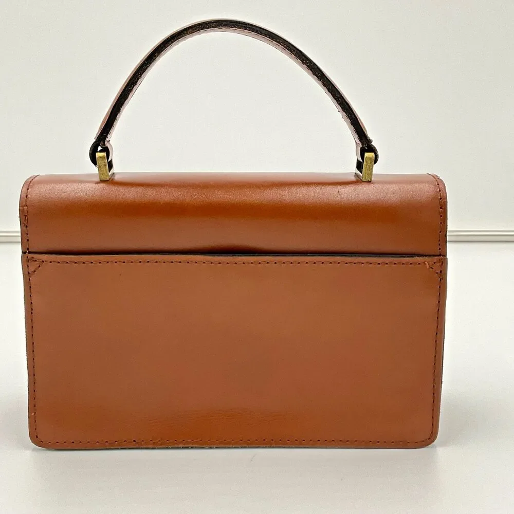PATRICIA NASH Heritage Porcili‎ Tan Top Handle Leather Bag Purse P79901